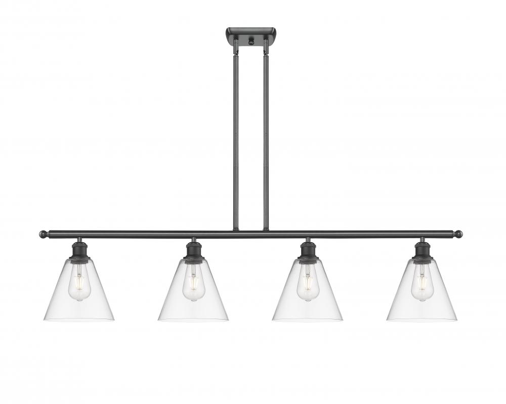 Berkshire - 4 Light - 48 inch - Matte Black - Stem hung - Island Light