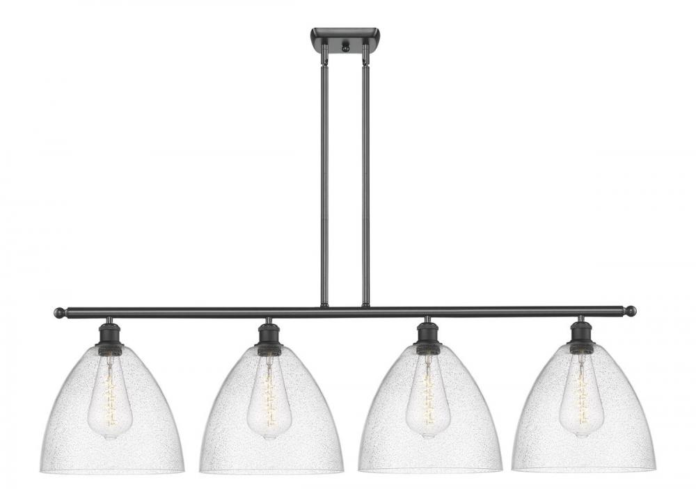 Bristol - 4 Light - 50 inch - Matte Black - Stem hung - Island Light