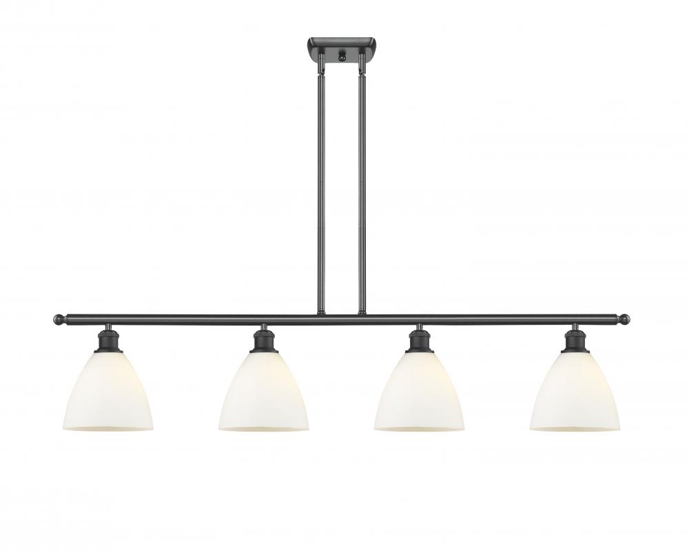 Bristol - 4 Light - 48 inch - Matte Black - Stem hung - Island Light