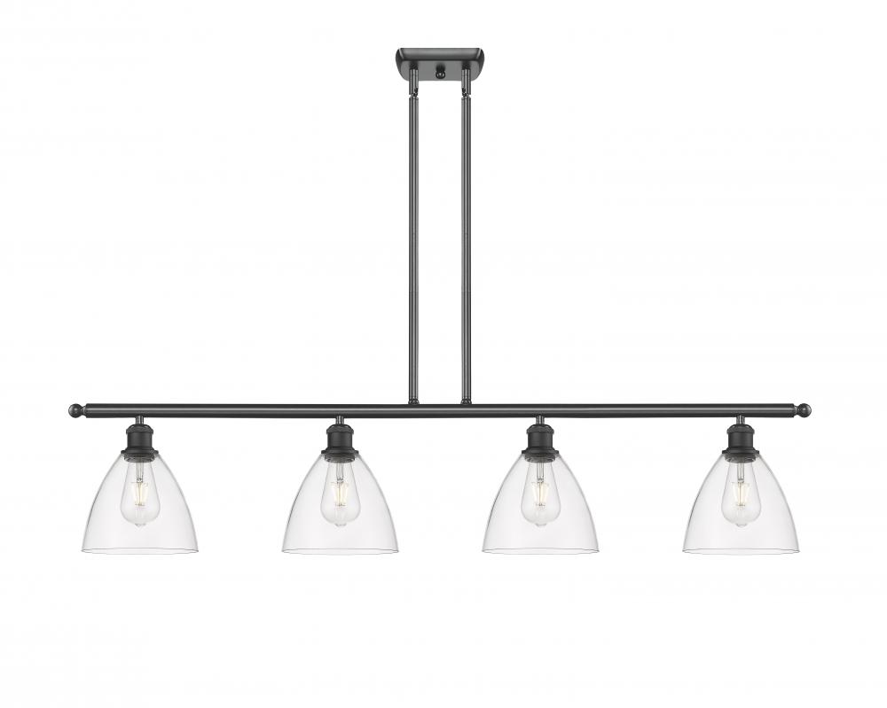 Bristol - 4 Light - 48 inch - Matte Black - Stem hung - Island Light