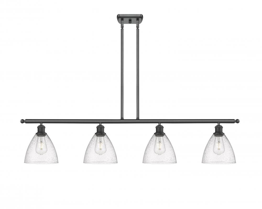 Bristol - 4 Light - 48 inch - Matte Black - Stem hung - Island Light