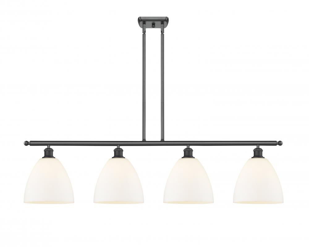 Bristol - 4 Light - 48 inch - Matte Black - Stem hung - Island Light