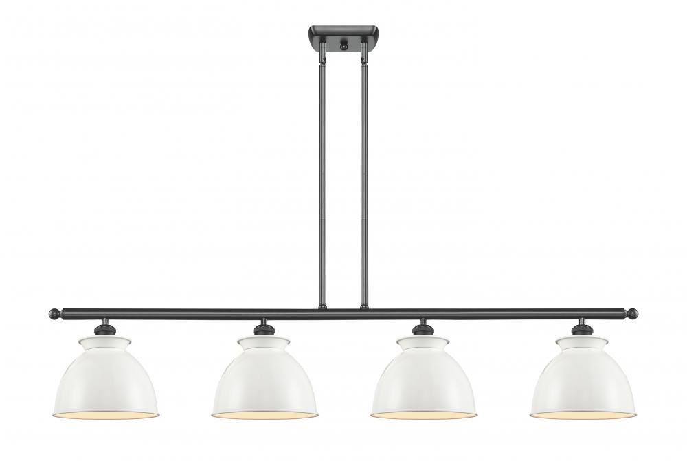 Adirondack - 4 Light - 48 inch - Matte Black - Stem hung - Island Light