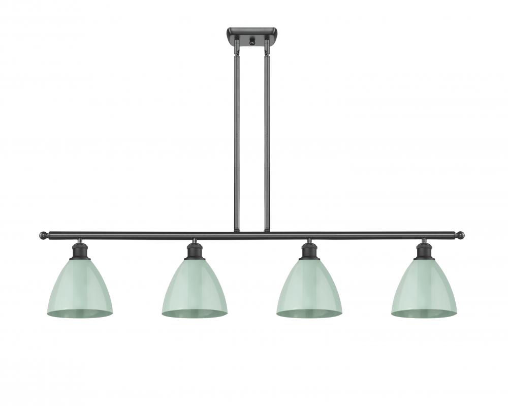 Plymouth - 4 Light - 48 inch - Matte Black - Stem hung - Island Light