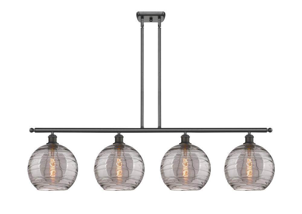 Athens Deco Swirl - 4 Light - 48 inch - Oil Rubbed Bronze - Stem hung - Island Light