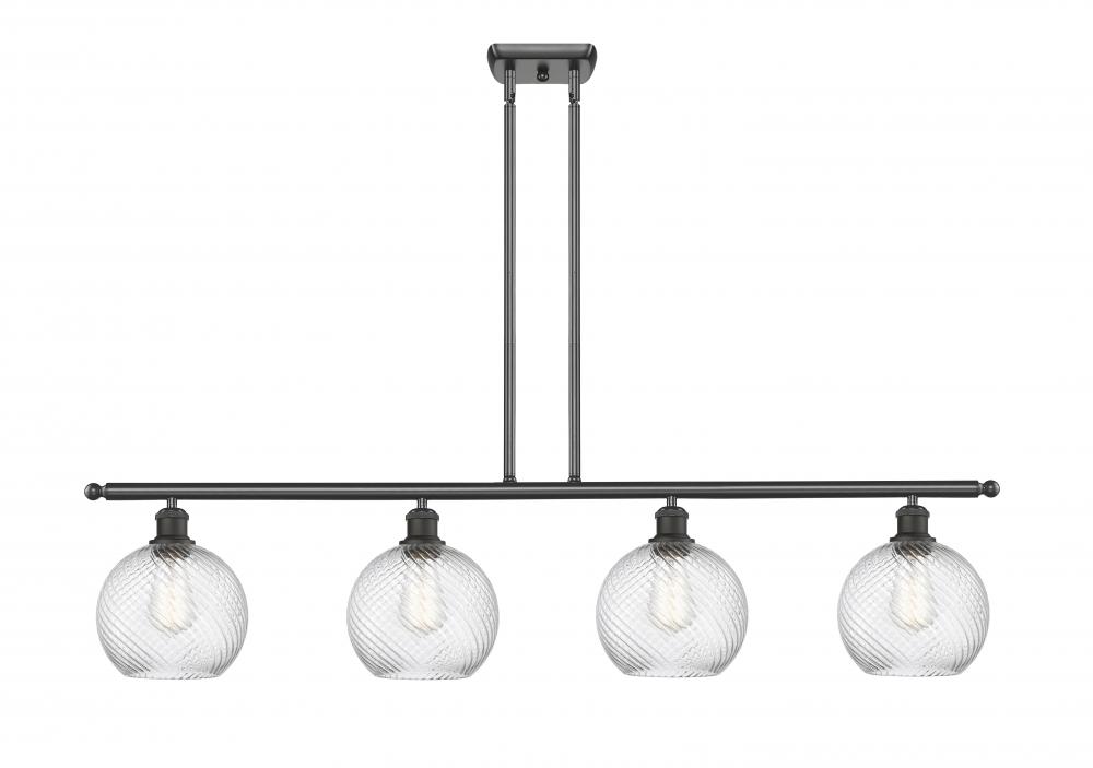 Twisted Swirl 4 Light Island Light part of the Ballston Collection