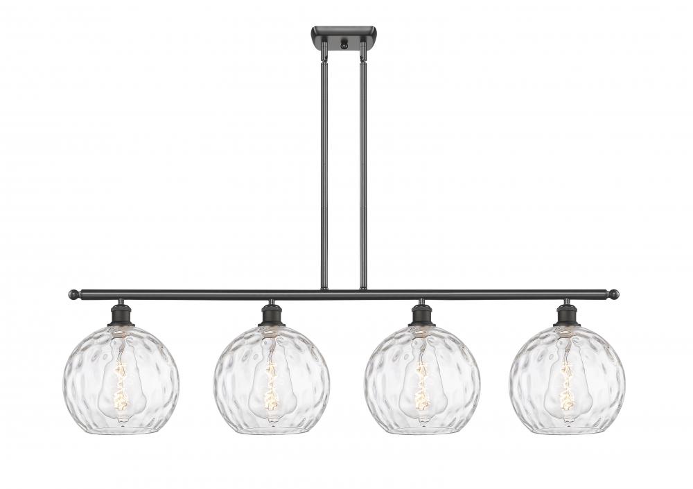 Athens Water Glass - 4 Light - 48 inch - Oil Rubbed Bronze - Stem hung - Island Light