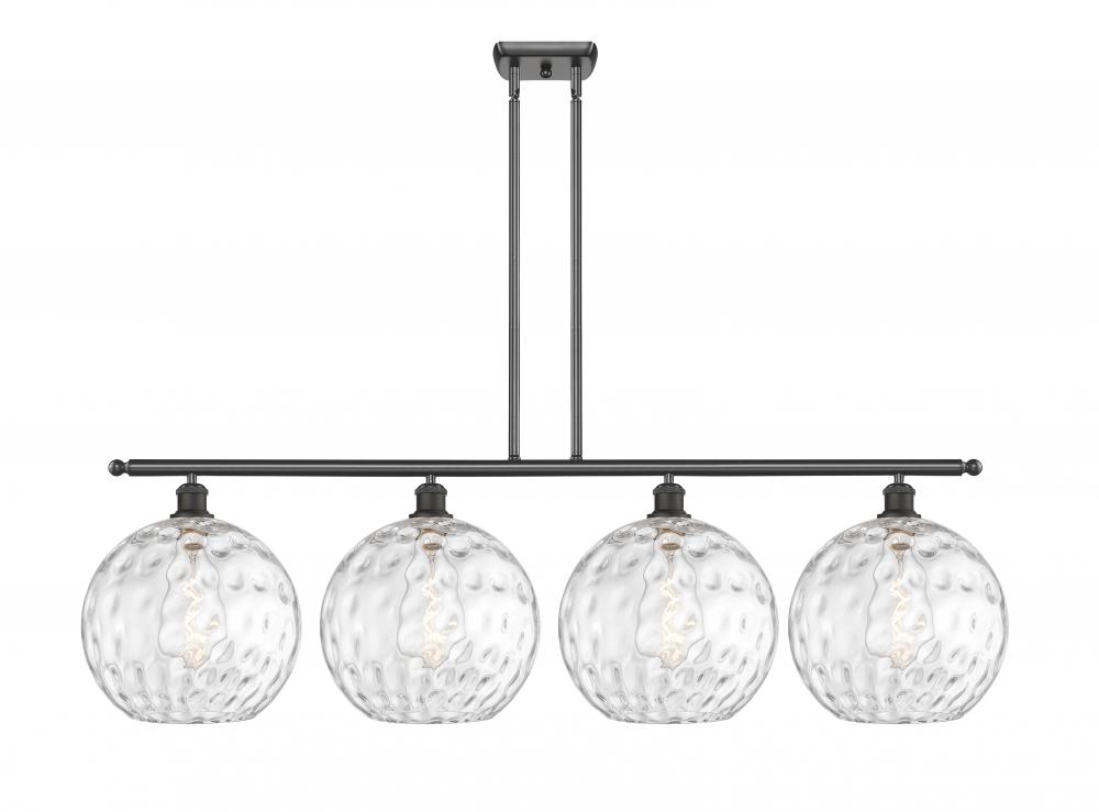 Athens Water Glass - 4 Light - 50 inch - Oil Rubbed Bronze - Stem Hung - Island Light