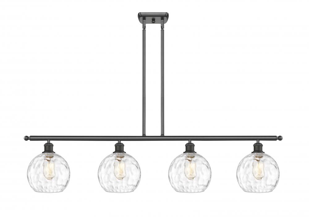 Athens Water Glass - 4 Light - 48 inch - Oil Rubbed Bronze - Stem hung - Island Light