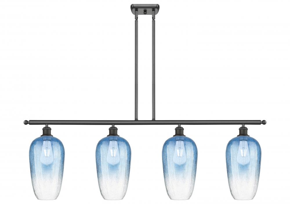 Brookhaven Flute - 4 Light - 48 inch - Oil Rubbed Bronze - Stem Hung - Island Light