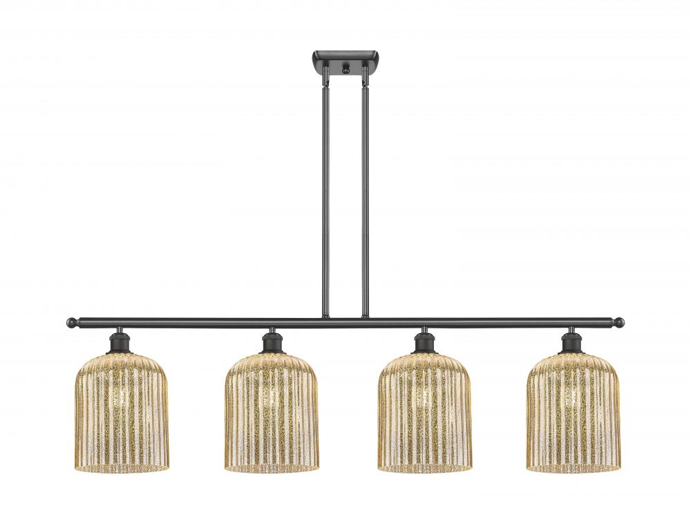 Bridal Veil - 4 Light - 48 inch - Oil Rubbed Bronze - Stem hung - Island Light