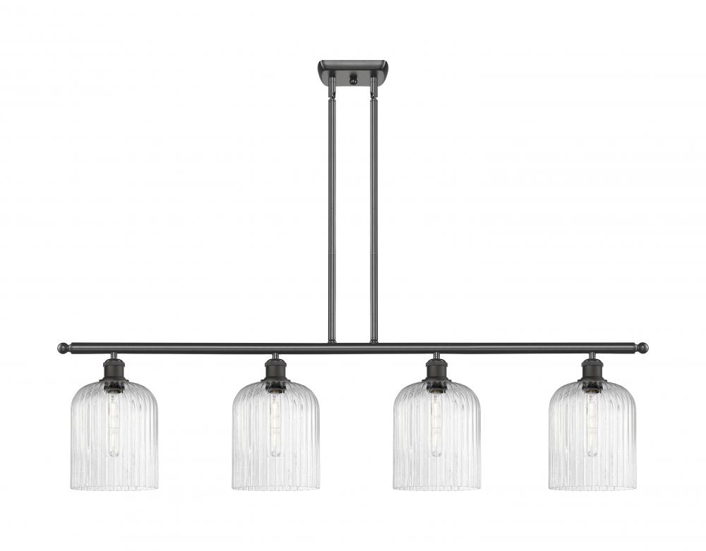 Bridal Veil - 4 Light - 48 inch - Oil Rubbed Bronze - Stem hung - Island Light