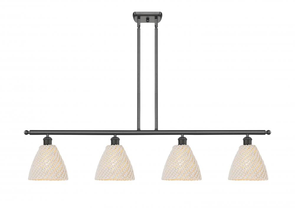 Bristol Natural - 4 Light - 48 inch - Oil Rubbed Bronze - Cord hung - Island Light