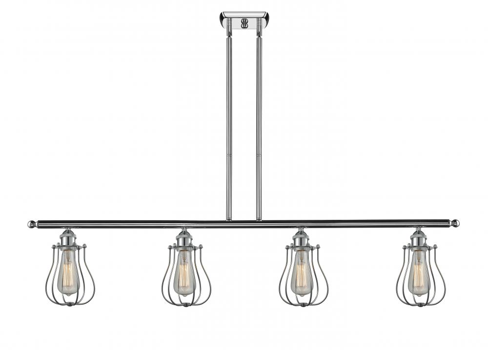 Muselet - 4 Light - 48 inch - Polished Chrome - Stem hung - Island Light