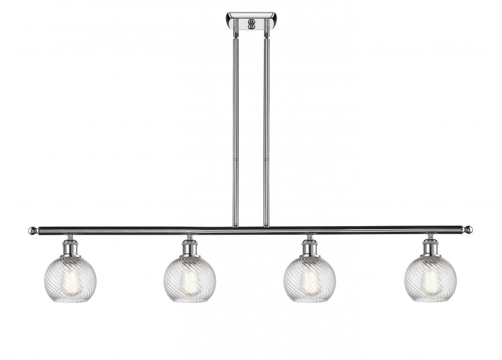 Small Twisted Swirl 4 Light Island Light part of the Ballston Collection