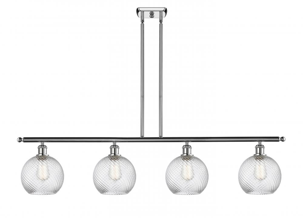 Twisted Swirl 4 Light Island Light part of the Ballston Collection