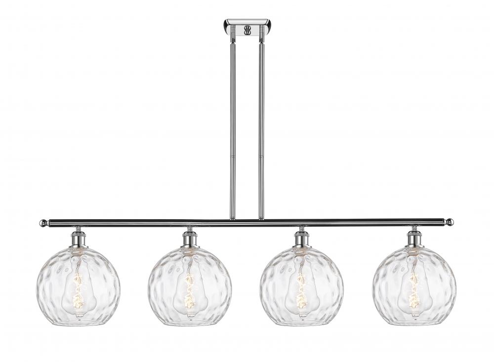 Athens Water Glass - 4 Light - 48 inch - Polished Chrome - Stem hung - Island Light