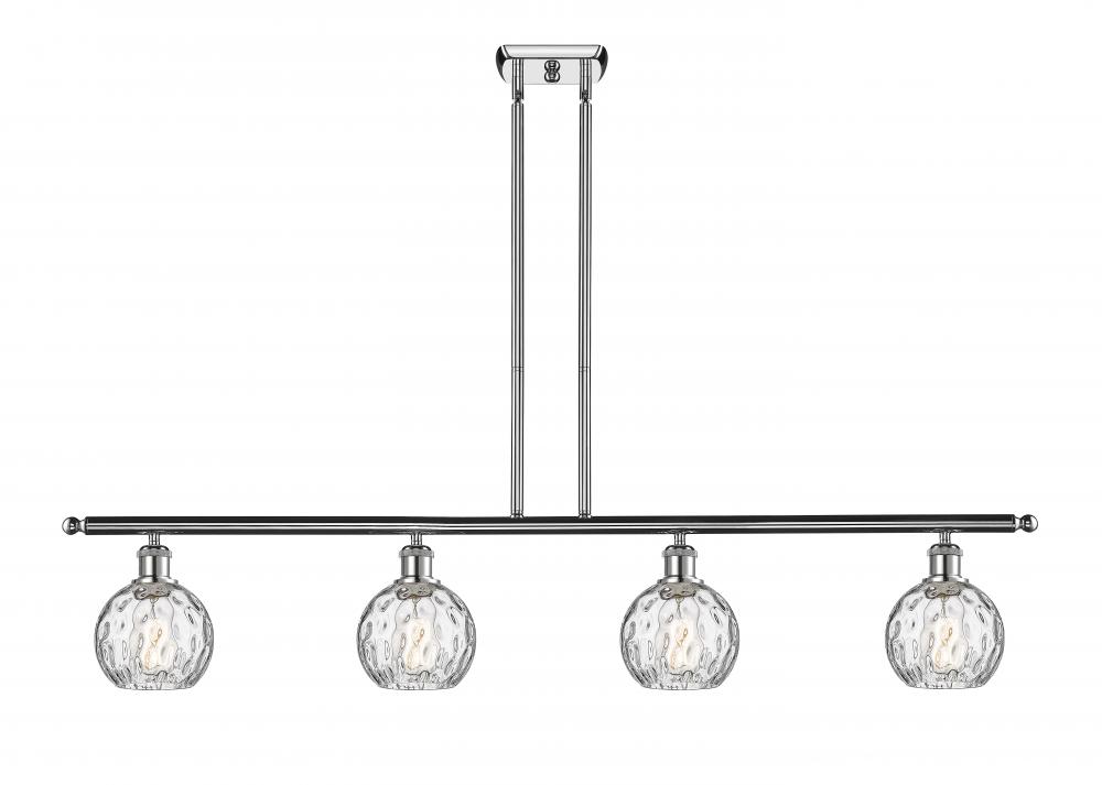 Athens Water Glass - 4 Light - 48 inch - Polished Chrome - Stem hung - Island Light