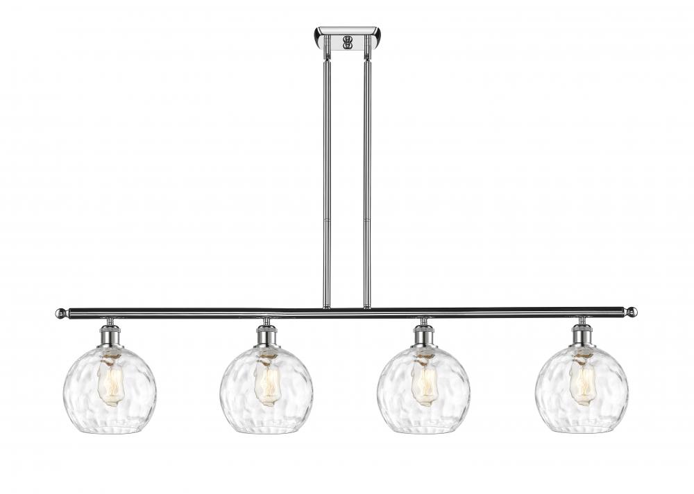 Athens Water Glass - 4 Light - 48 inch - Polished Chrome - Stem hung - Island Light