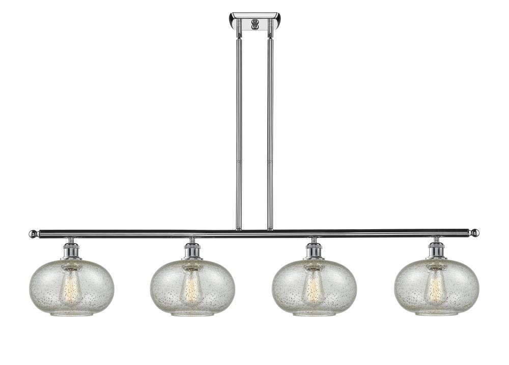 Gorham - 4 Light - 48 inch - Polished Chrome - Stem hung - Island Light