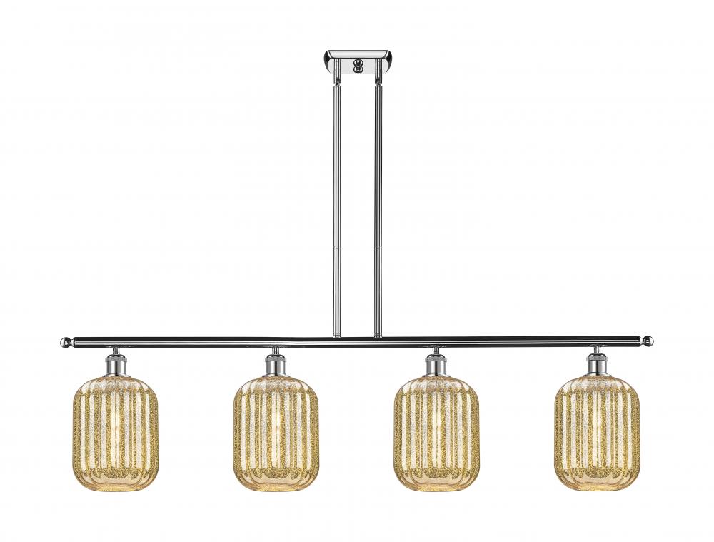 Preston Cylinder - 4 Light - 48 inch - Polished Chrome - Stem Hung - Island Light