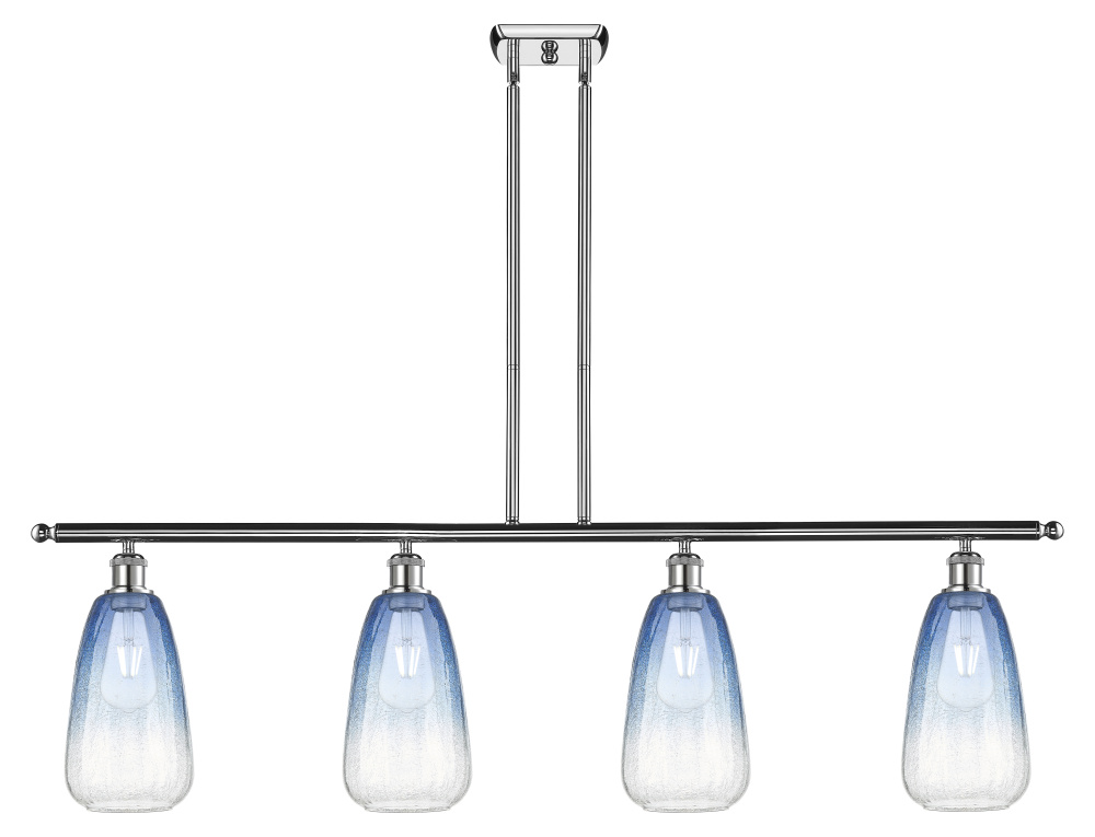 Brookhaven Almond - 4 Light - 48 inch - Polished Chrome - Stem Hung - Island Light