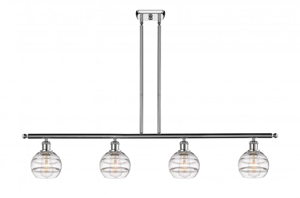 Rochester - 4 Light - 48 inch - Polished Chrome - Stem hung - Island Light