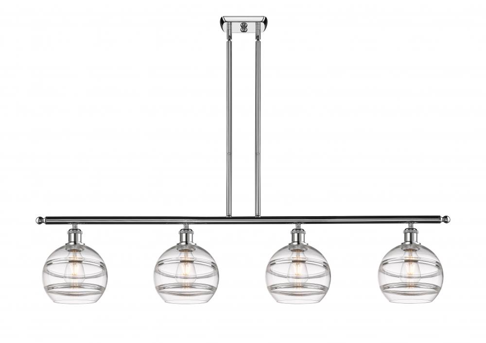Rochester - 4 Light - 48 inch - Polished Chrome - Stem hung - Island Light