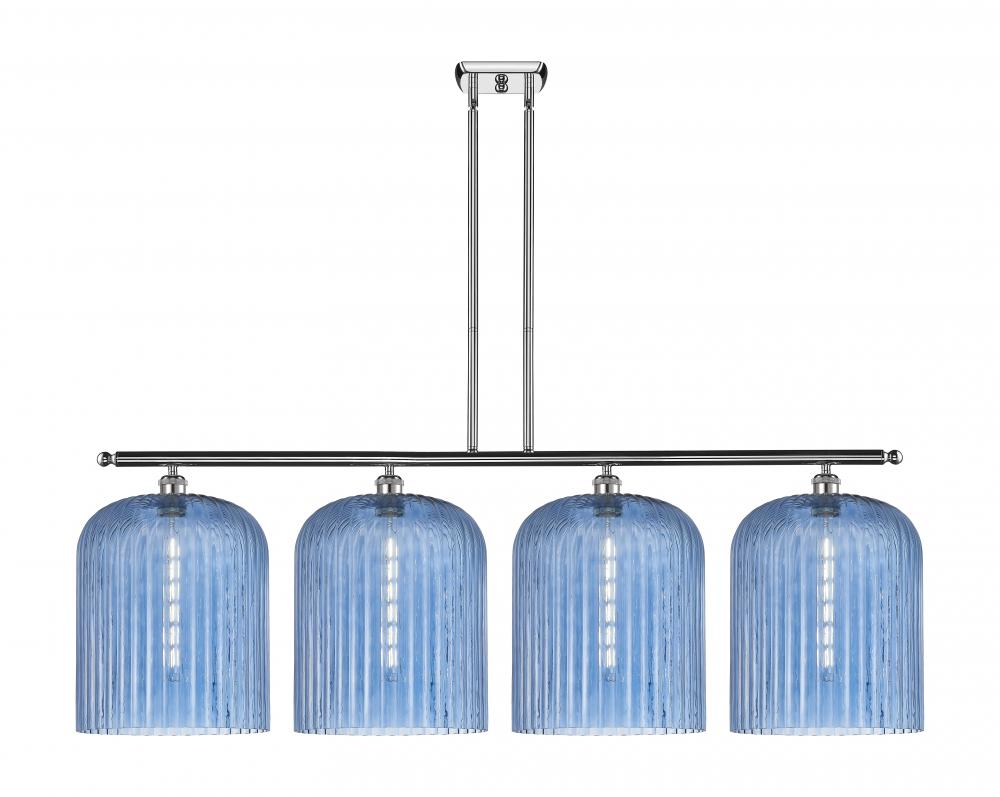 Bridal Veil - 4 Light - 48 inch - Polished Chrome - Stem hung - Island Light