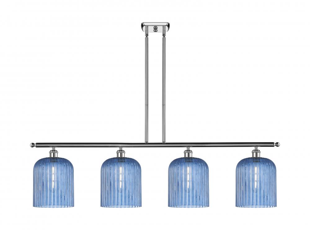 Bridal Veil - 4 Light - 48 inch - Polished Chrome - Stem hung - Island Light