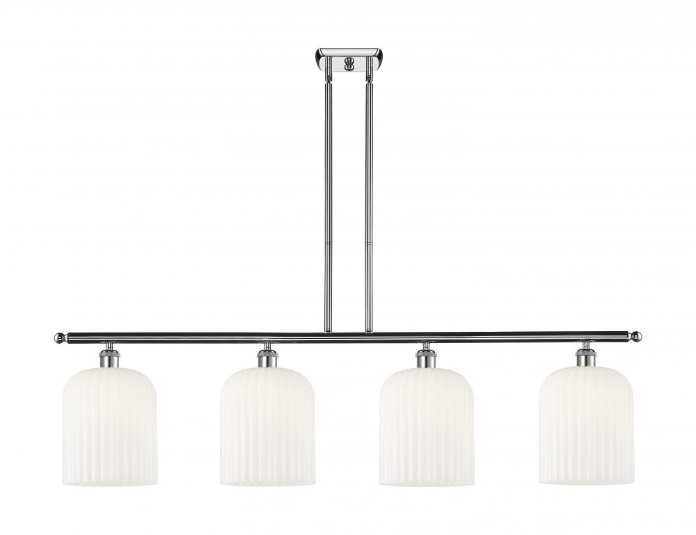 Bridal Veil - 4 Light - 48 inch - Polished Chrome - Stem hung - Island Light