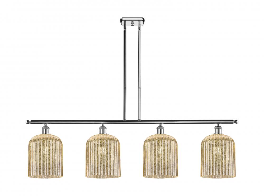 Bridal Veil - 4 Light - 48 inch - Polished Chrome - Stem hung - Island Light