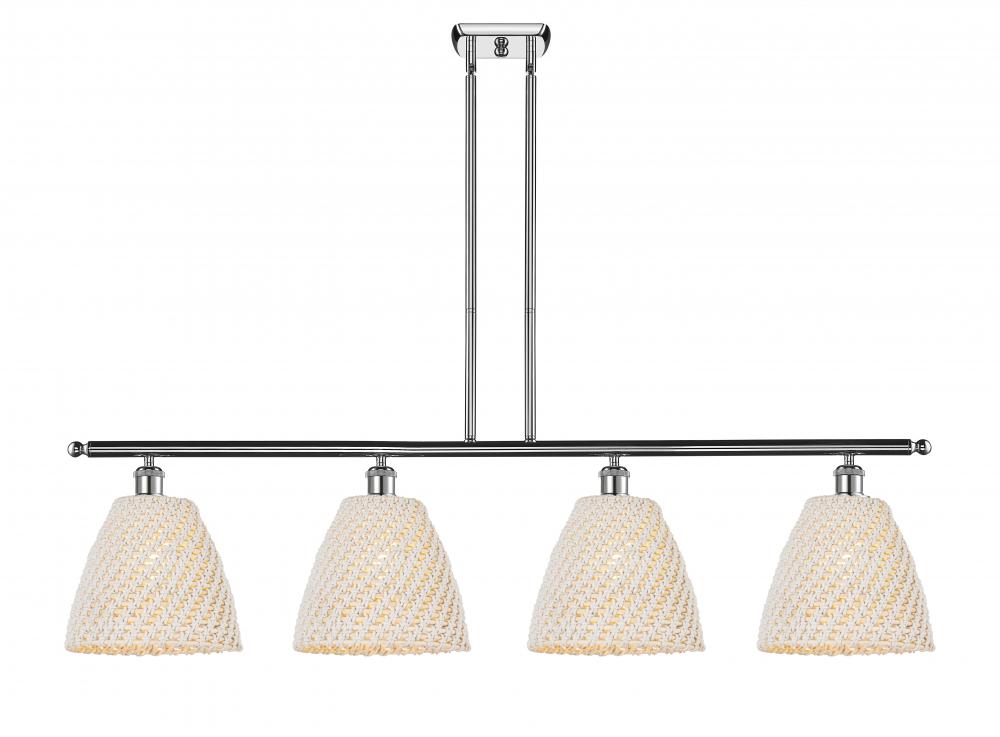Bristol Natural - 4 Light - 48 inch - Polished Chrome - Cord hung - Island Light