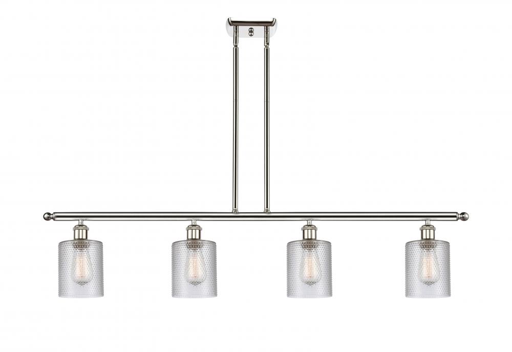 Cobbleskill - 4 Light - 48 inch - Polished Nickel - Stem hung - Island Light