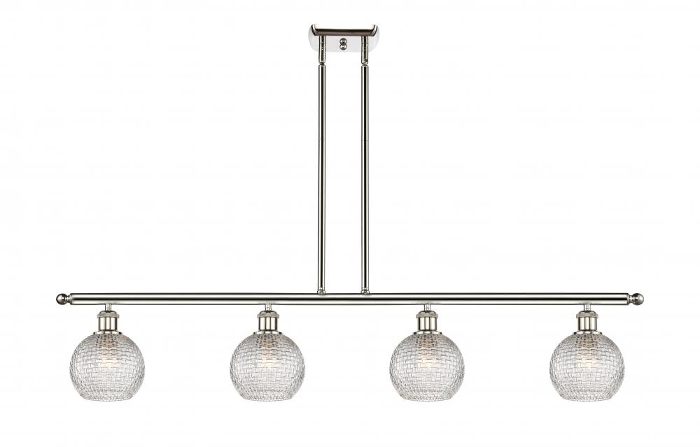 Athens - 4 Light - 48 inch - Polished Nickel - Stem hung - Island Light