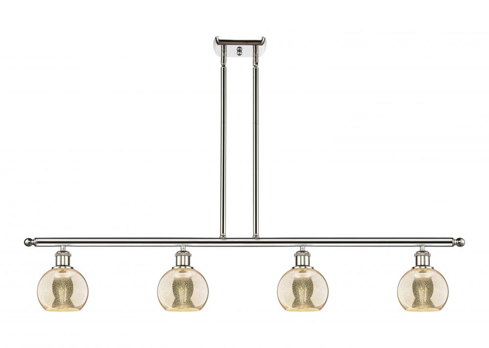Athens - 4 Light - 48 inch - Polished Nickel - Stem hung - Island Light