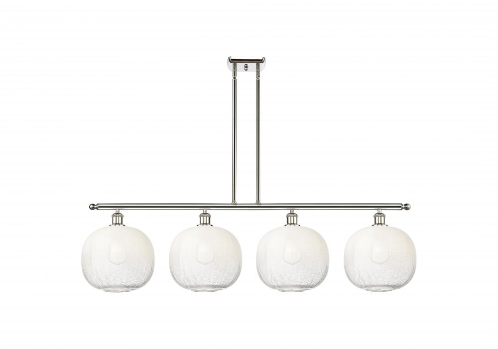 Brookhaven Sphere - 4 Light - 49 inch - Polished Nickel - Stem Hung - Island Light