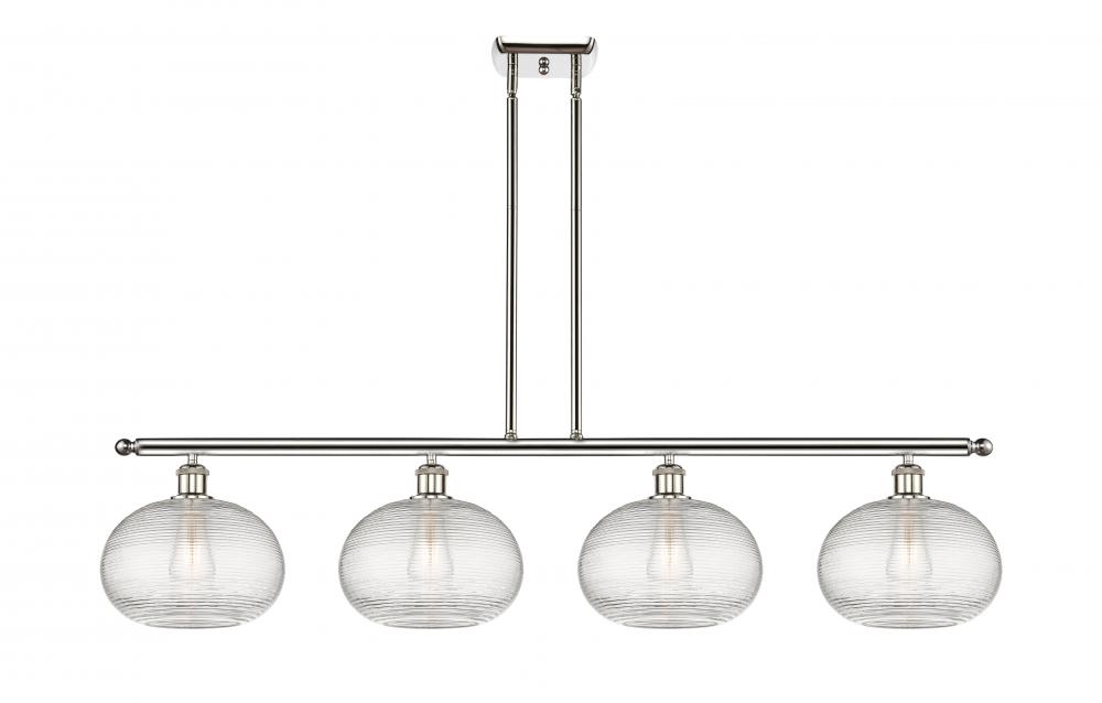 Ithaca - 4 Light - 48 inch - Polished Nickel - Stem hung - Island Light