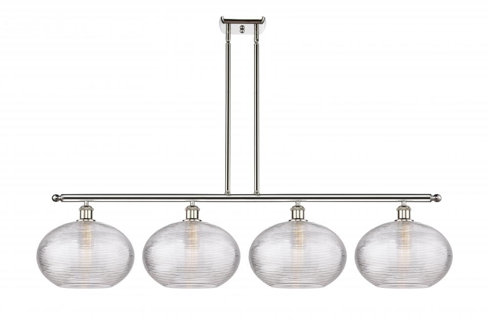 Ithaca - 4 Light - 50 inch - Polished Nickel - Stem hung - Island Light