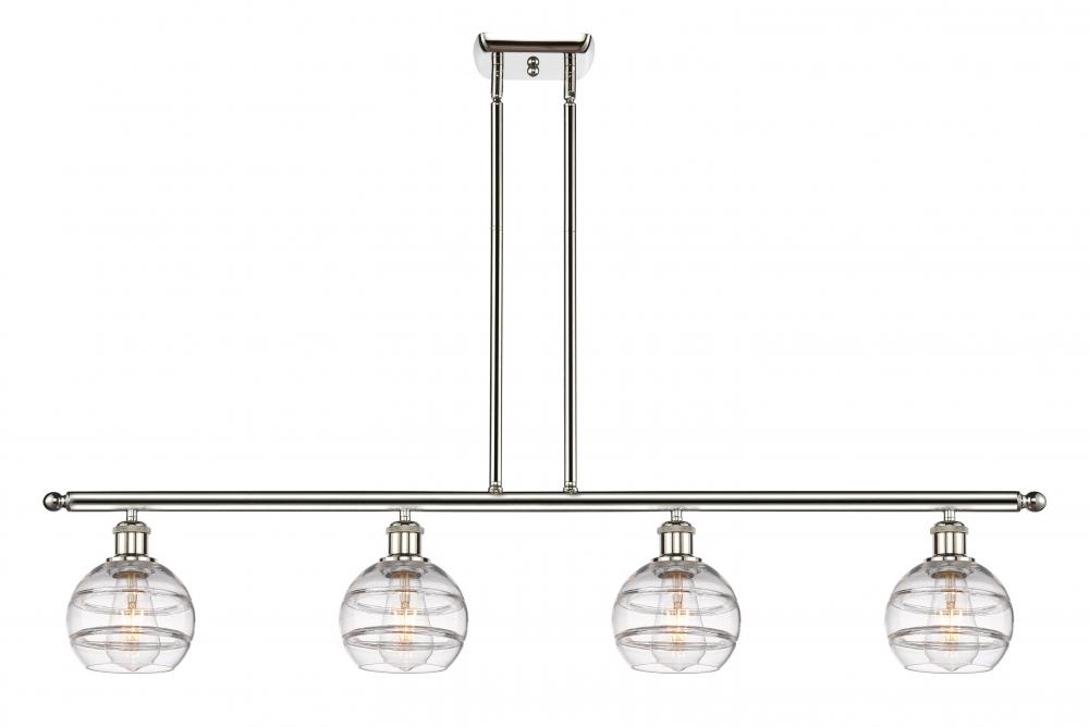 Rochester - 4 Light - 48 inch - Polished Nickel - Stem hung - Island Light