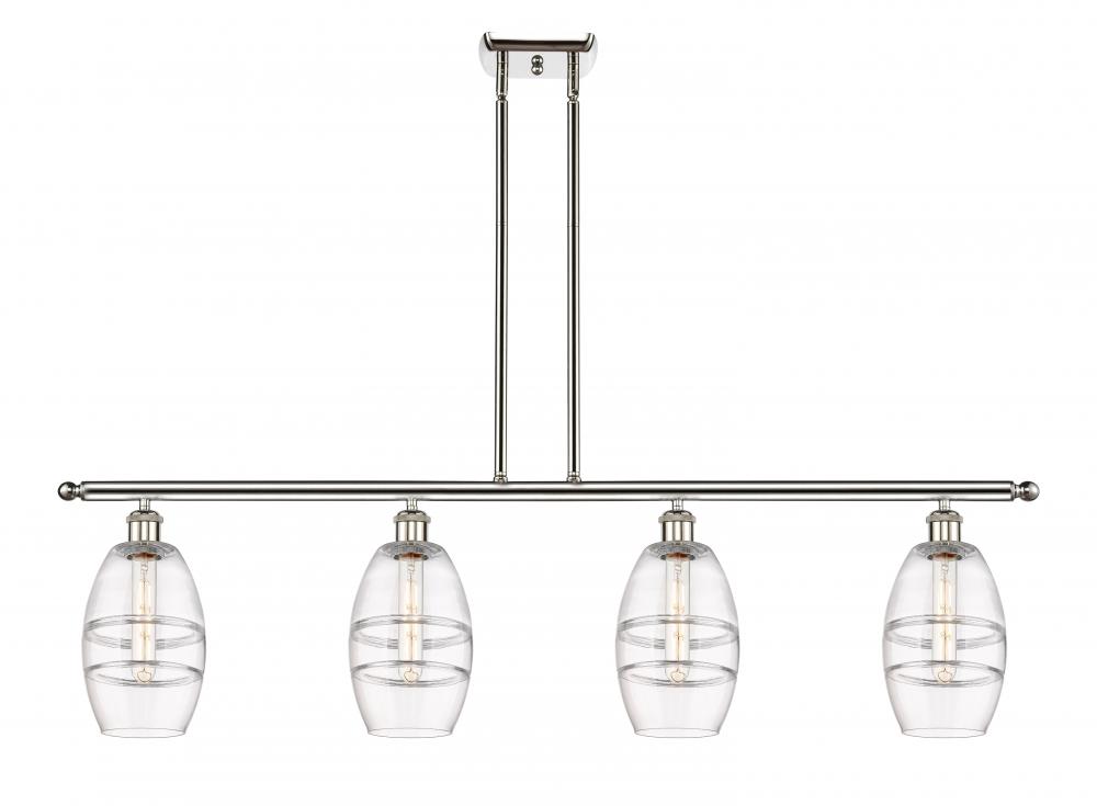 Vaz - 4 Light - 48 inch - Polished Nickel - Stem hung - Island Light