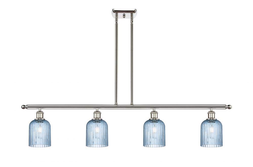 Bridal Veil - 4 Light - 48 inch - Polished Nickel - Stem hung - Island Light