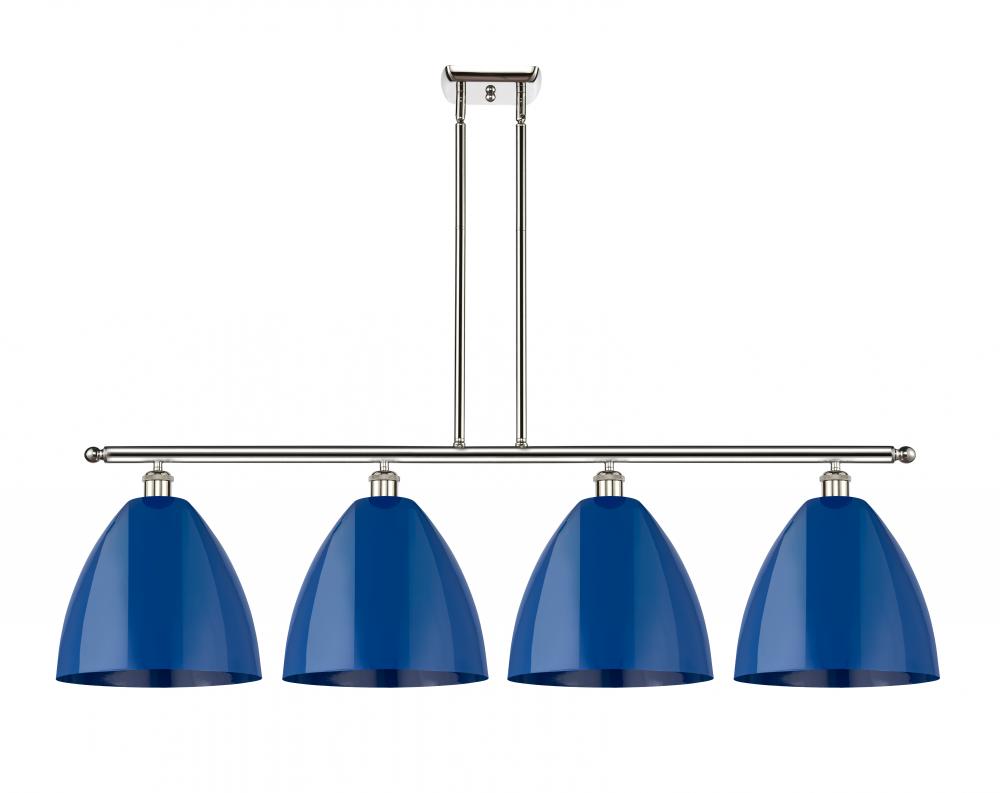 Plymouth - 4 Light - 50 inch - Polished Nickel - Stem hung - Island Light