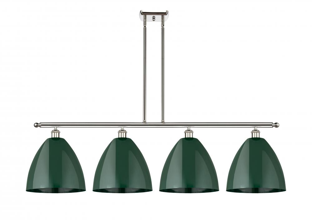 Plymouth - 4 Light - 50 inch - Polished Nickel - Stem hung - Island Light