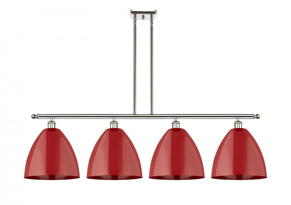 Plymouth - 4 Light - 50 inch - Polished Nickel - Stem hung - Island Light