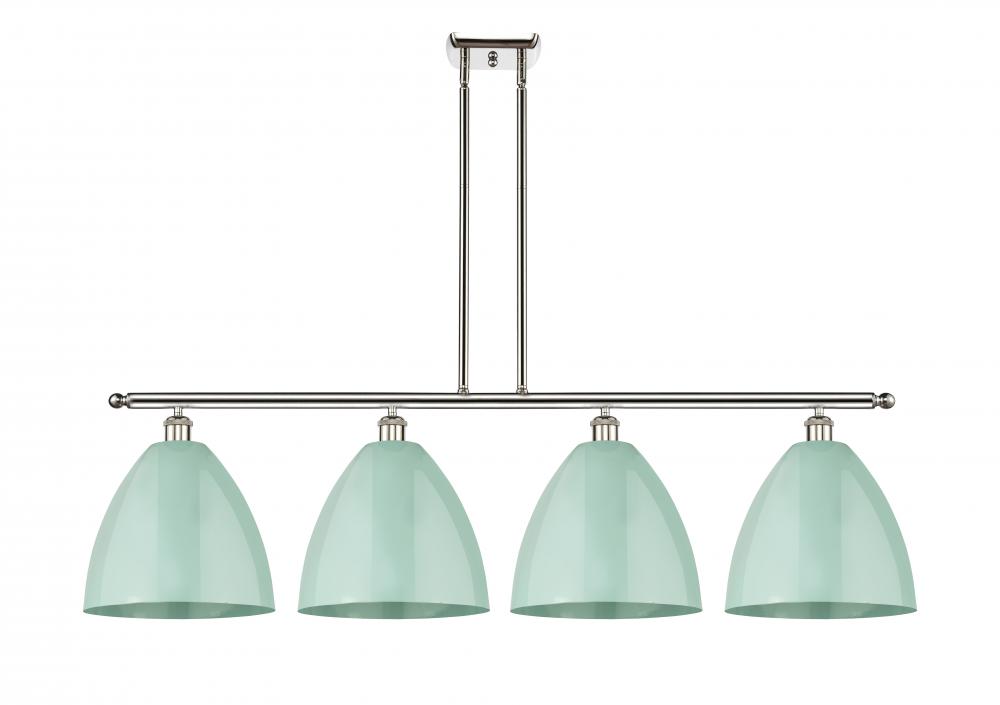 Plymouth - 4 Light - 50 inch - Polished Nickel - Stem hung - Island Light