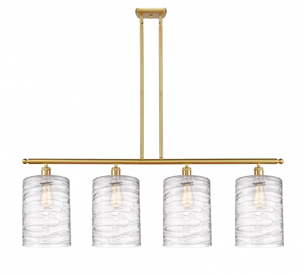 Cobbleskill - 4 Light - 48 inch - Satin Gold - Stem hung - Island Light
