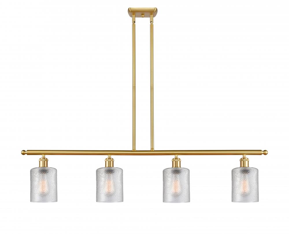 Cobbleskill - 4 Light - 48 inch - Satin Gold - Stem hung - Island Light