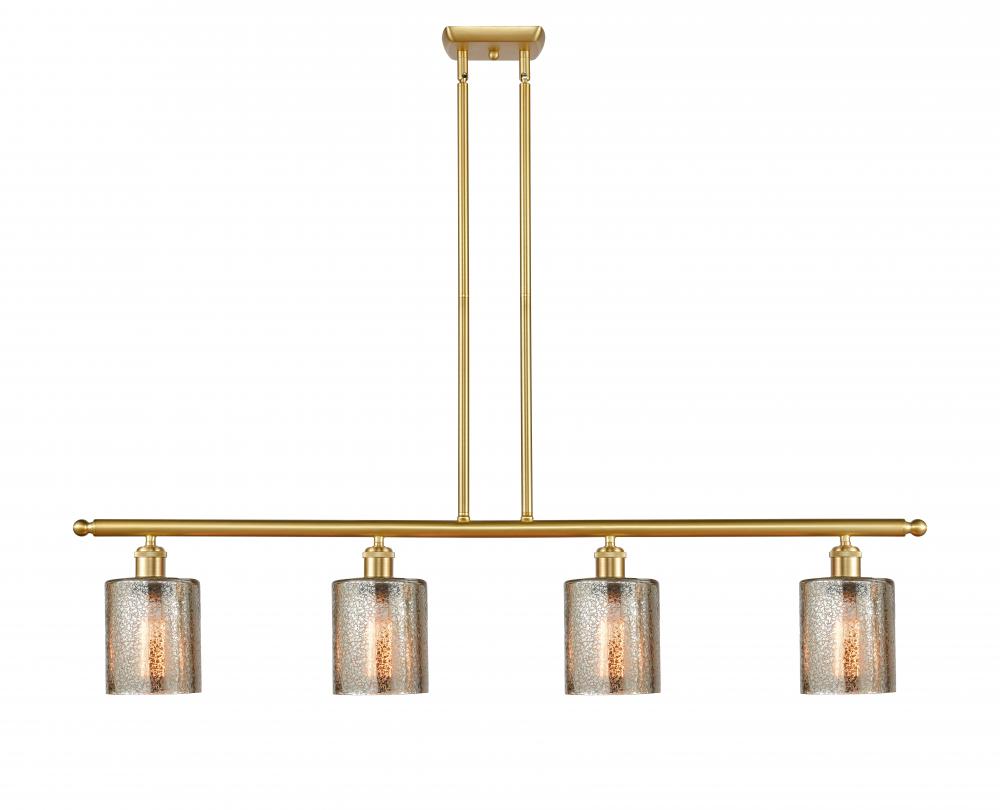 Cobbleskill - 4 Light - 48 inch - Satin Gold - Stem hung - Island Light