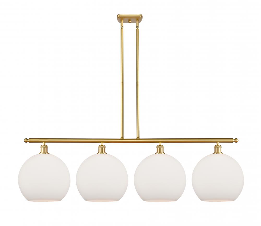 Athens - 4 Light - 50 inch - Satin Gold - Stem Hung - Island Light